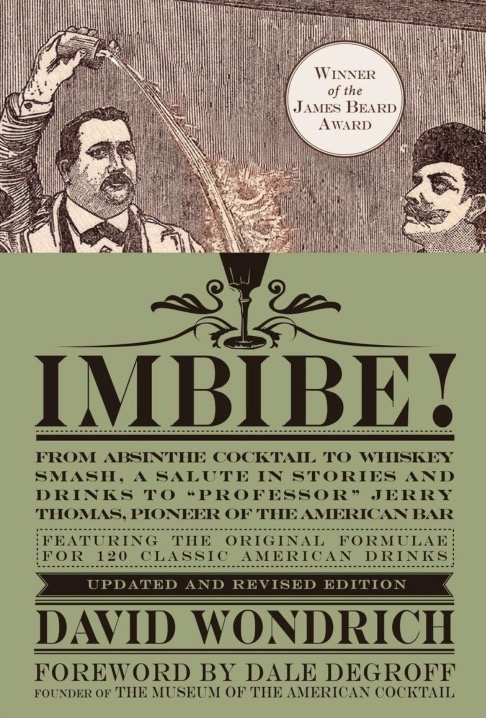 book jacket for David Wondrich’s Imbibe!